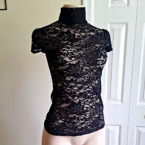 Elegant Black Lace Top